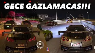 LÜKS ARABALAR İLE OTOBANDA GECE GAZLAMASI!! ASSETTO CORSA
