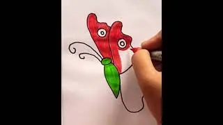 Easy butterfly drawing #easy