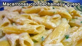 MACARRONES CON BECHAMEL Y QUESO - Recetas De Cocina Faciles y Rapidas y Economicas - Comidas ricas