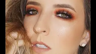 Morphe 35O2 Fall Makeup Tutorial! Smokey Halo Eye | Ashley Landry
