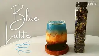 Blue Latte│Butterfly Pea Flower Latte│Ching Ching 씨 Home Café
