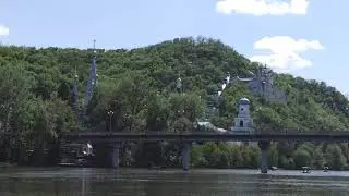 Святогорск, Лавра, мост, памятник Артема, речка Северский Донец - видео 2021