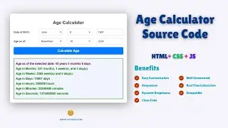 How to Create an Age Calculator Using HTML, CSS and JavaScript (Free Source Code)