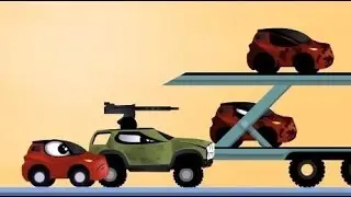 Машинки Побег красной машинки от бандитов  Мультики про машинки