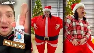 Putting FART SPRAY in Mums Santa suit Prank 💩🤣