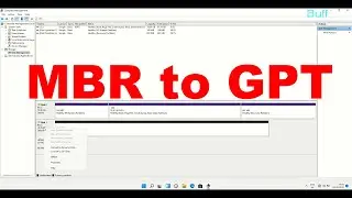 Change partition table From MBR to GPT in windows.