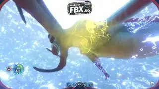 killing  a reaper Leviathan with a knife.subnautica