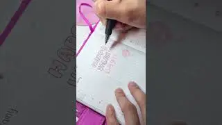 Hand lettering in My Hobonichi | Happy Valentine’s Day!