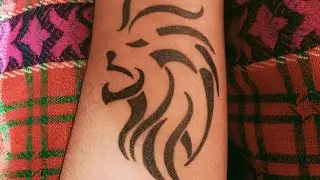Lion king tattoo design🦁 #trending #liontattoo #new #tattoo #shortvideo #latest #temporarytattoo