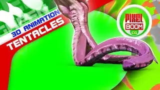 Monster Tentacles Green Screen 3D Animation PixelBoomCG