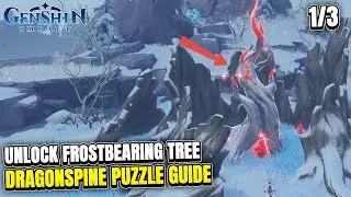 How To Unlock Frostbearing Tree Dragonspine Genshin Impact 1.2 Thaw all the Shards Out Quest 1/3