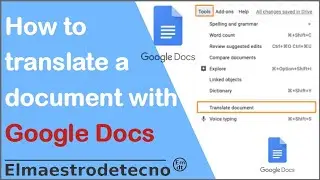 How to translate a document with Google Docs?