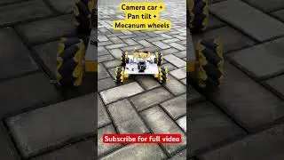 Camera car with pan tilt servo and mecanum wheels #shorts #hashincludeelectronics #esp32cam