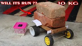 Built Heavy Loading Tractor  12v DC Motor / DC 12 V Wireless Tractor  with wood  science project