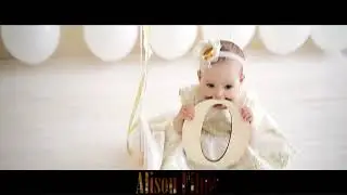 Милая съемка годика малыша в студии. МОЛОЧНАЯ ВАННА))