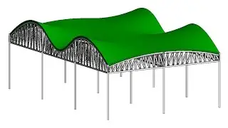How to Create Organic shape Roof Supported on Irregular Truss Using Revit
