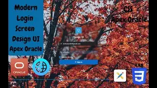 How to Create a Modern login Screen Design using CSS Code No Code Write  | Apex Oracle/CSS