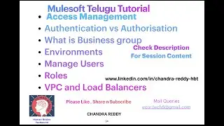Part1-Session24|Mulesoft Telugu Tutorial|Anypoint Access Management|How to create Roles and Env's
