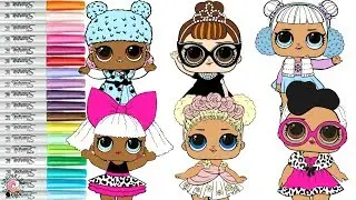 LOL Surprise Dolls Coloring Book Compilation Dollface Flower Child Snow Angel Diva