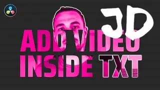 How To Add Video Inside Of Text | Effect | DaVinci Resolve 16