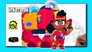 How to Draw Meg Tank from Brawl Stars