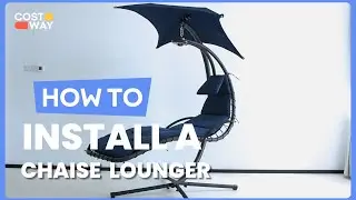 How to Install the Hanging Curved Steel Swing Chaise Lounger | NP10372 