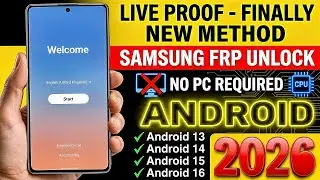 Samsung FRP Bypass Android 15/16 (2026) 🔥 New Method | No PC Needed | Latest Security Patch