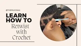 How to retwist/ retighten your locs with crochet / instant locking in 2023! | Mukisa locs