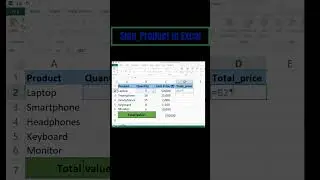 How to use Sum_Product Function in Excel /#excel #exceltricks #exceltips  #dataanalytics