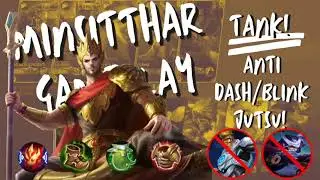 MINSITTHAR BEST BUILD 2021 TANK GAMEPLAY ANTI DASH/BLINK JUTSU! | Mobile Legends Bang Bang