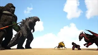 Titanus Kong & Gojira vs The Island Guardians | Ark Battle