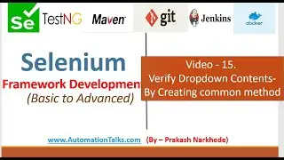 Selenium Framework - Basic- 15. Verify dropdown list contents in Selenium WebDriver