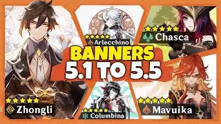 ⚠️NEW UPDATE!! Character Banner Roadmap for 5.1-5.5 along with reruns - Genshin Impact