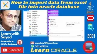 How to import data from excel file into oracle database