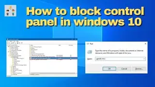 How to block control panel in windows 10