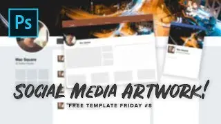FREE Social Media Artwork Template for Photoshop