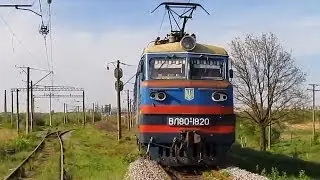 Электровоз ВЛ80Т-1820 въезжает на станцию Рясне-2