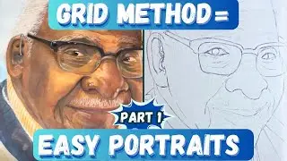 Easy Way To Draw Portraits - Grid Method Using Pencil For Realistic 
