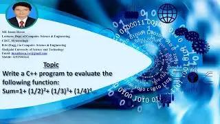Write a C++ program to evaluate the following function