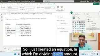 Creating a New Measure for Average Sales Amount per Customer in DAX Power BI