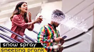 Sneezing Prank On Escalator | Weird Sneezing | Amanah Mall
