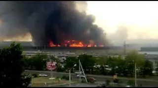 Лесной пожар в Воронеже