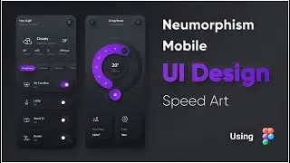 Dark Neumorphism Dashboard Speed art in Figma |  Link in description