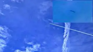 9.8.2014 - plane sprayed chemtrails + 2x UFO, Teplice, CZ