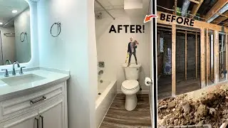 DIY Basement Bathroom Addition from Start to Finish (Learn How to Add a Bathroom to your Basement!)