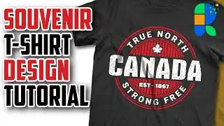 T-shirt Design Tutorial | Canada Souvenir T-shirt Design tutorial | Adobe Illustrator Tutorial