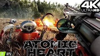 Atomic Heart All Robot Twins Scenes + Bosses Fight With Ending