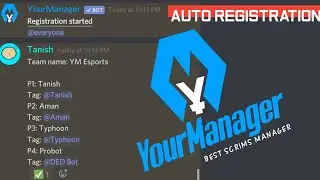 YourManager - Auto Registration | Best Scrims manager bot | Discord bot