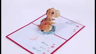 SmilyPops 3D Pop Up Card Color Printing Dinosaur Greeting Card