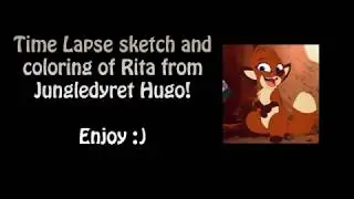 Drawing Rita from Jungledyret Hugo!